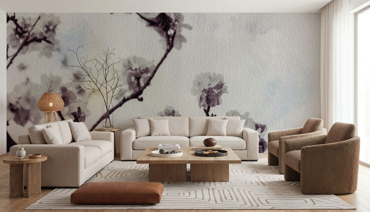 Subtle Blossom Mural Wallpaper - room preview 05
