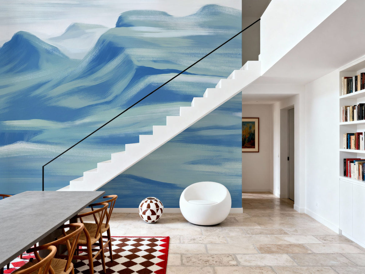 Oil Mountain, Blues Mural Wallpaper - room preview 05