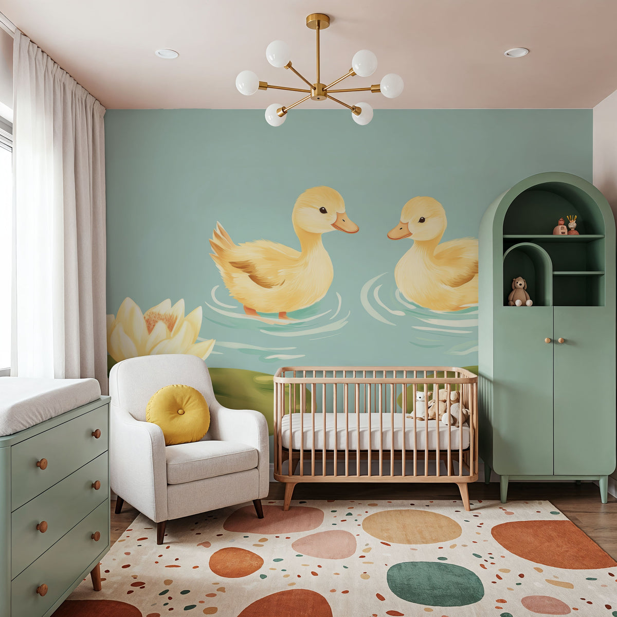 Lovable Ducklings Mural Wallpaper - room preview 05