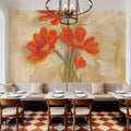 Spicy Orange Cosmos Mural Wallpaper - room preview 05