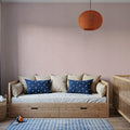 Weathered Checks, Dusty Rose Mural Wallpaper - room preview 05