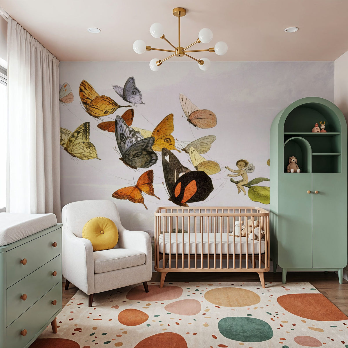 The Fairy Queen Takes an Airy Drive in a Light Carriage Mural Wallpaper - room preview 05