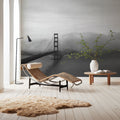 Foggy Bridge Silhouette Mural Wallpaper - room preview 05