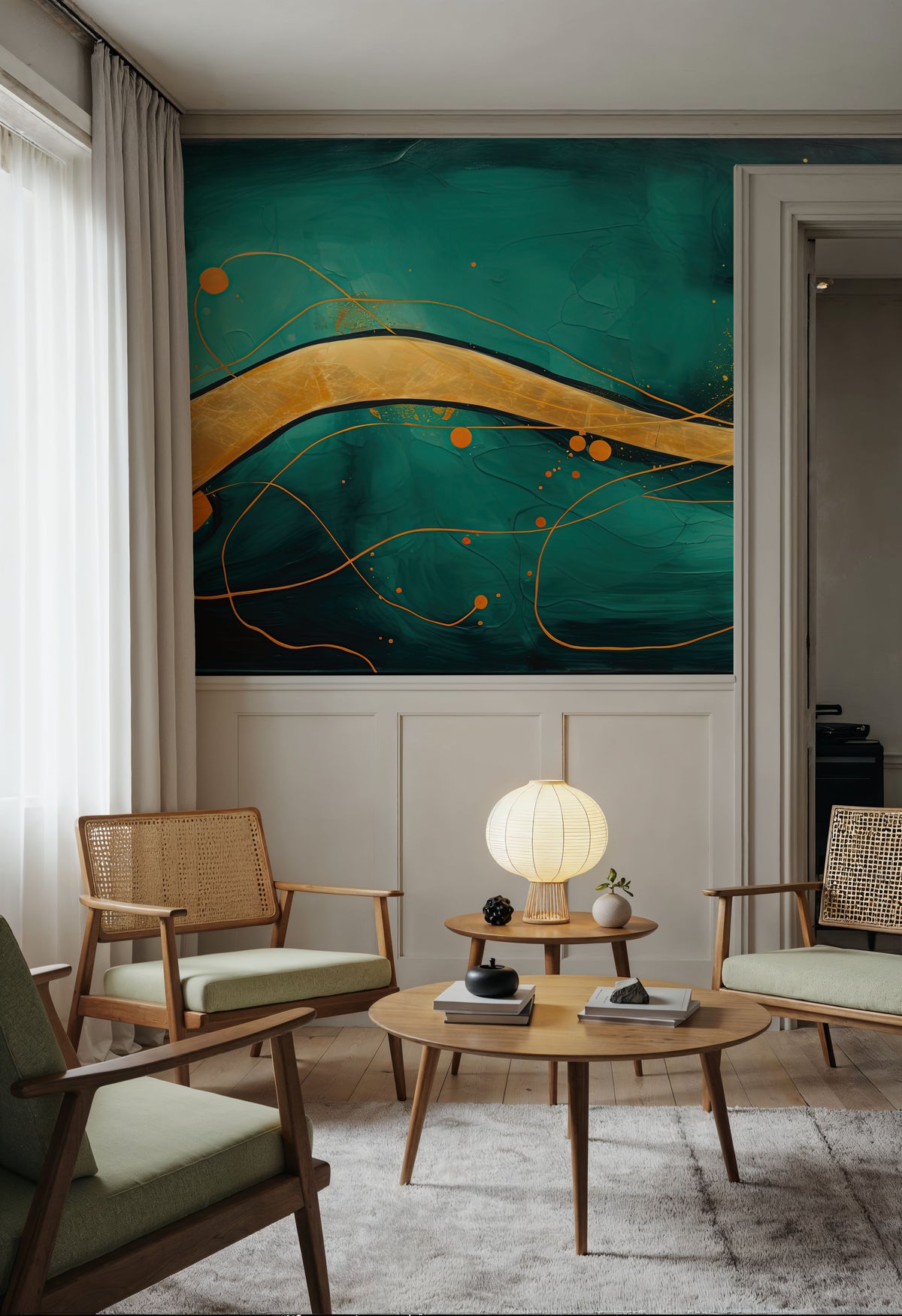 The Golden Highway Mural Wallpaper - room preview 05