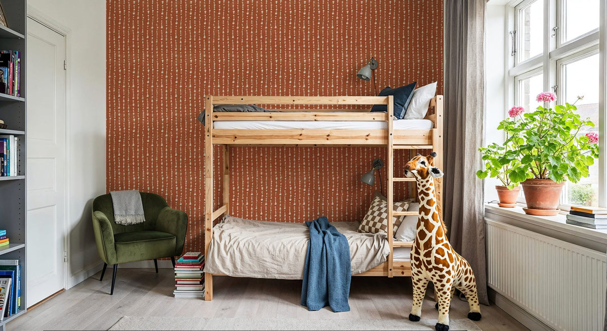 Woodland Drops Brown Mural Wallpaper - room preview 05