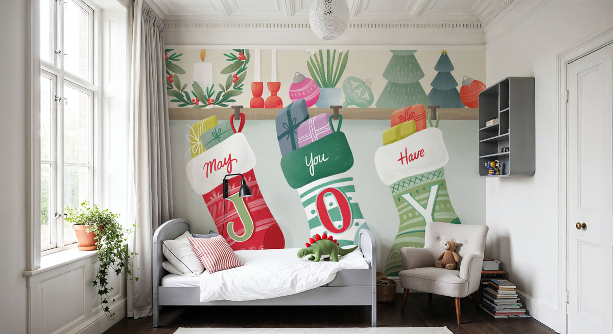 Home For the Holidays IV Mural Wallpaper - room preview 05