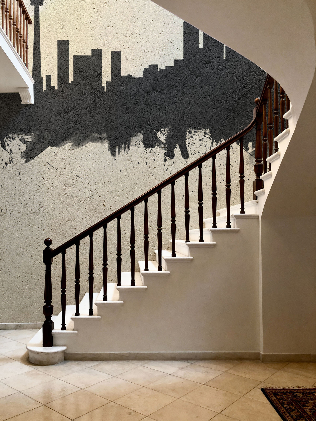 Toronto Canada Skyline Concrete Mural Wallpaper - room preview 05