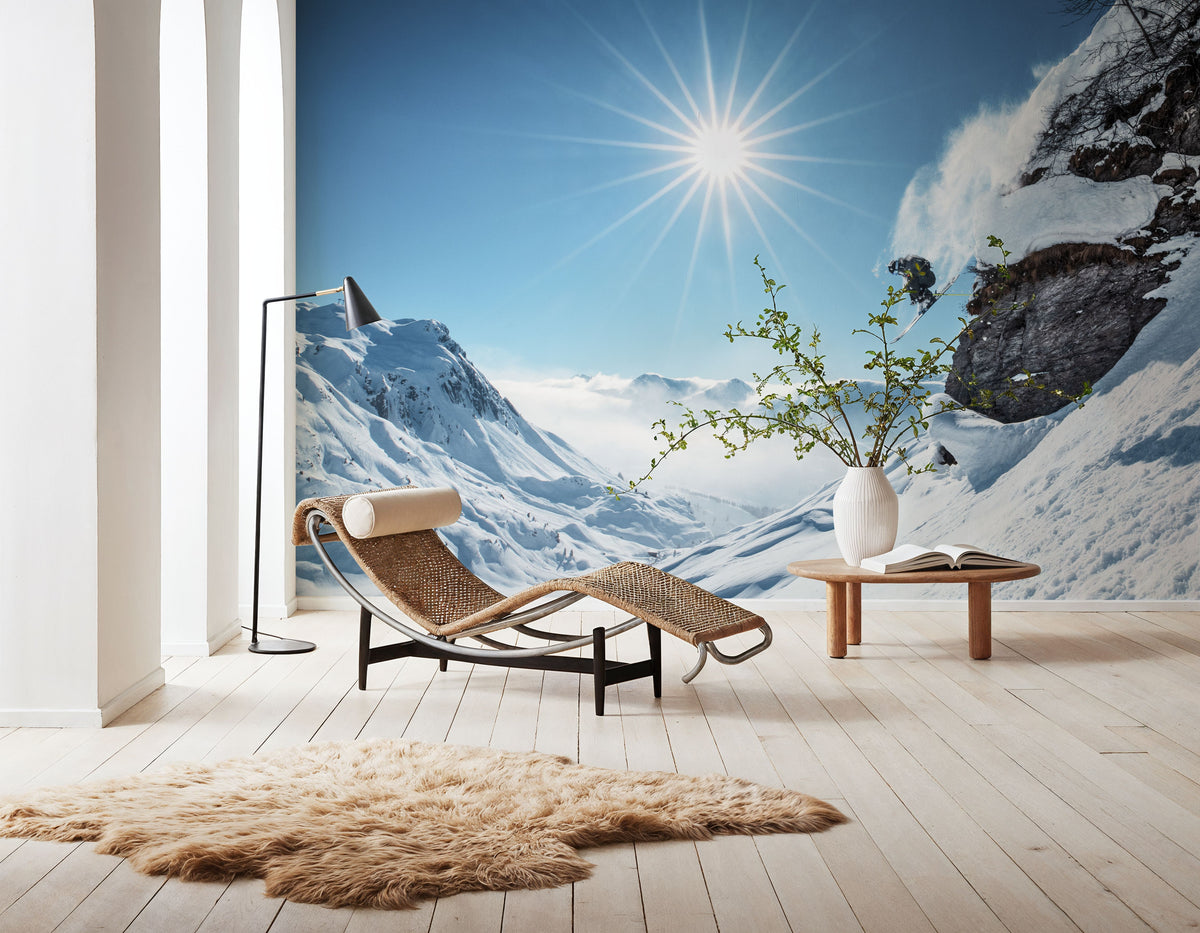 Skiing Dreams Mural Wallpaper - room preview 05