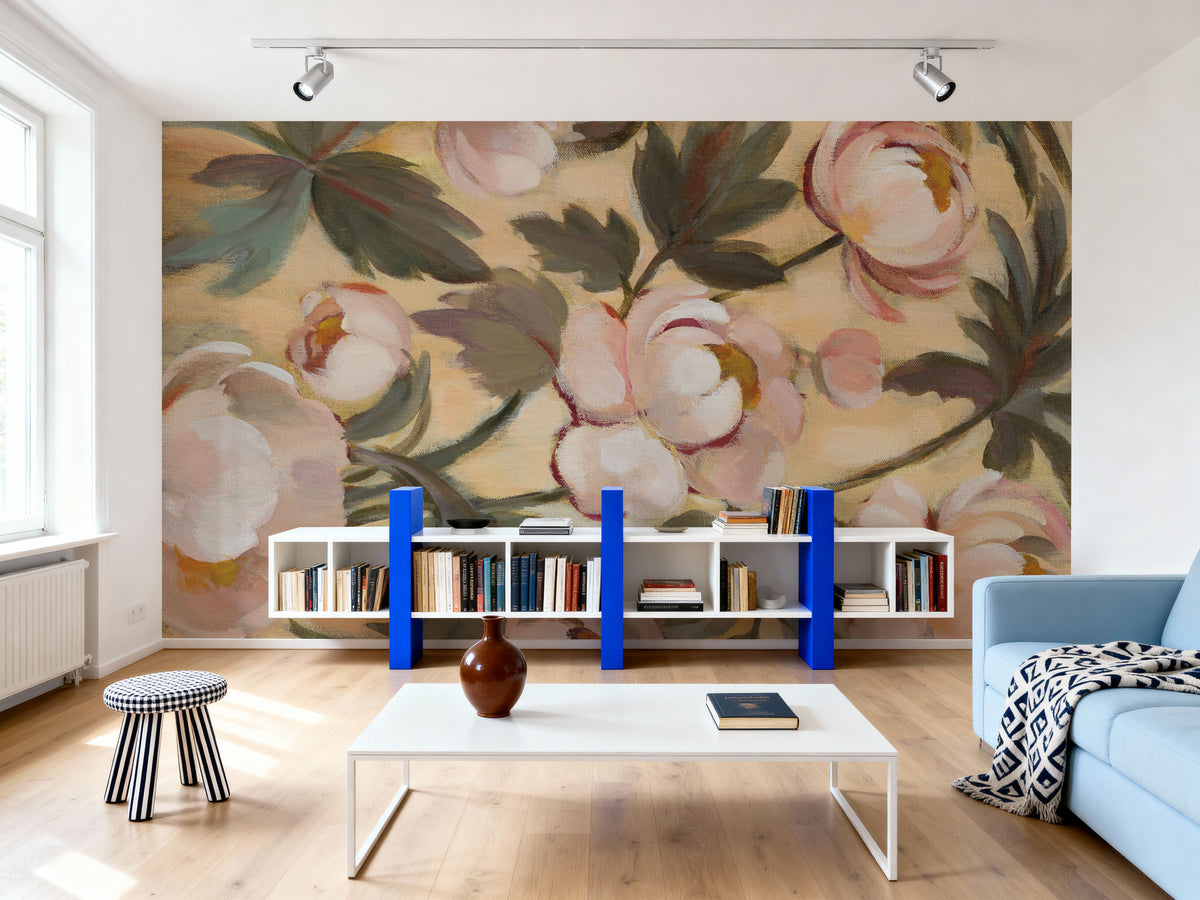 Garden Peonies II Mural Wallpaper - room preview 05
