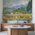 Wheat Field with Cypresses Mural Wallpaper - room preview 05