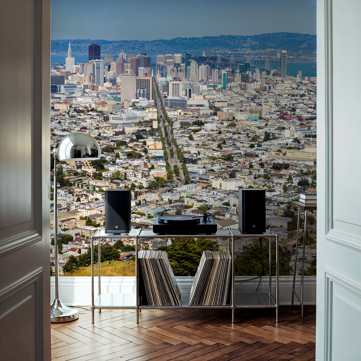 San Francisco Cityscape Mural Wallpaper - room preview 05