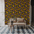 Papillion II, Purple Mural Wallpaper - room preview 05