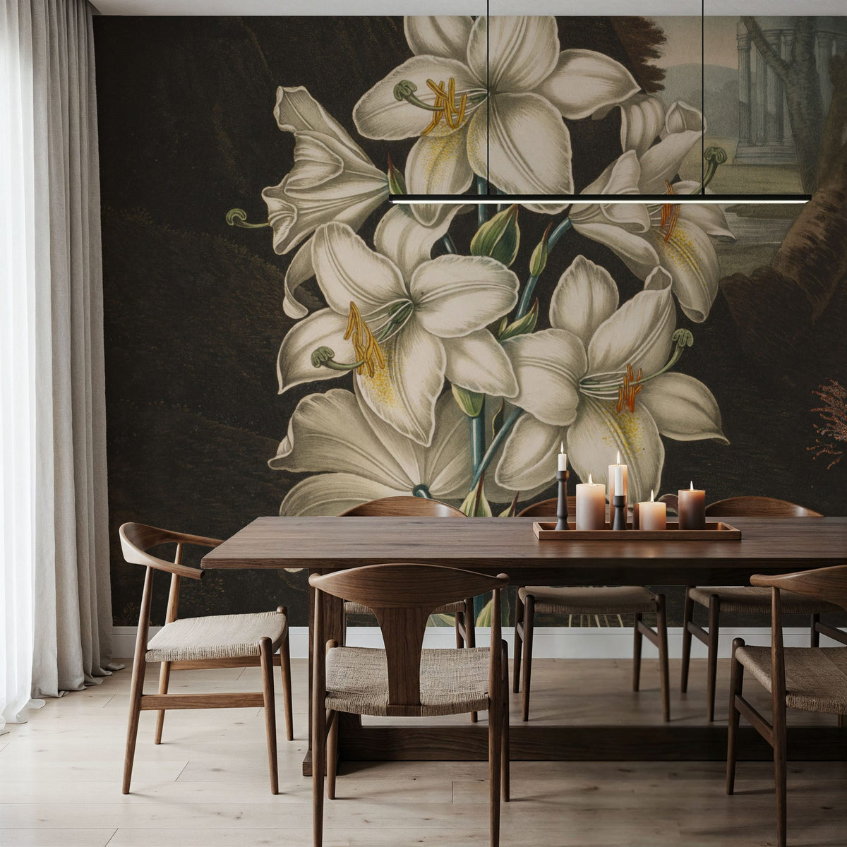 Dwellpaper Temple of Flora White Mural Wallpaper image 5