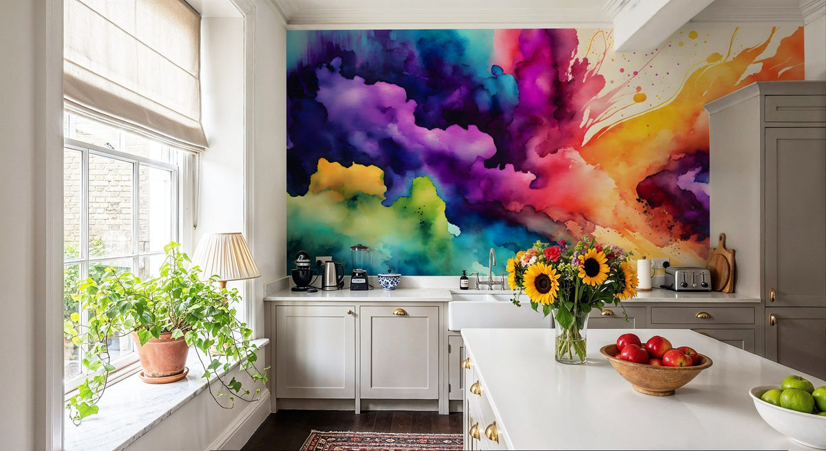 Rainbow Explosion Mural Wallpaper - room preview 05
