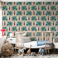 Elephant Ear Tree, Pink Mural Wallpaper - room preview 05