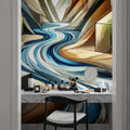 River Art Deco Mural Wallpaper - room preview 05