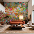 Pastel Floral Fresco Mural Wallpaper - room preview 05