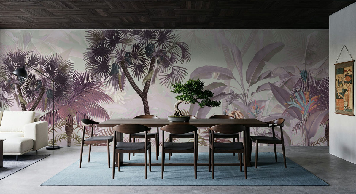 Tropical Forest Strolls Greenlight Mural Wallpaper - room preview 05