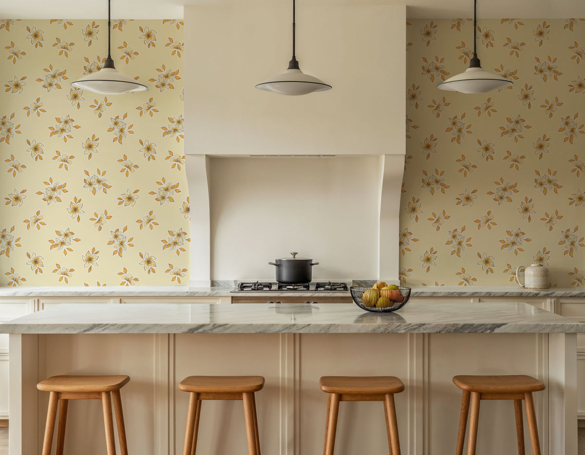 Cream Meadow Mural Wallpaper - room preview 05