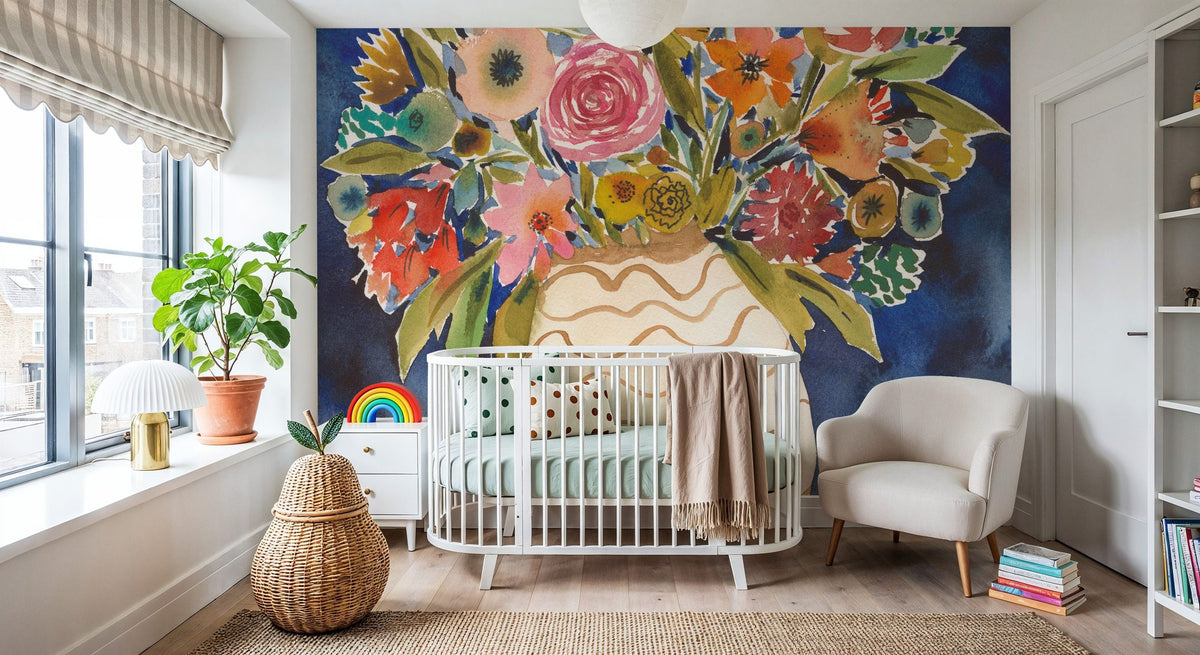 Surprise Florals II Mural Wallpaper - room preview 05