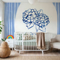 Striped Floral I Mural Wallpaper - room preview 05