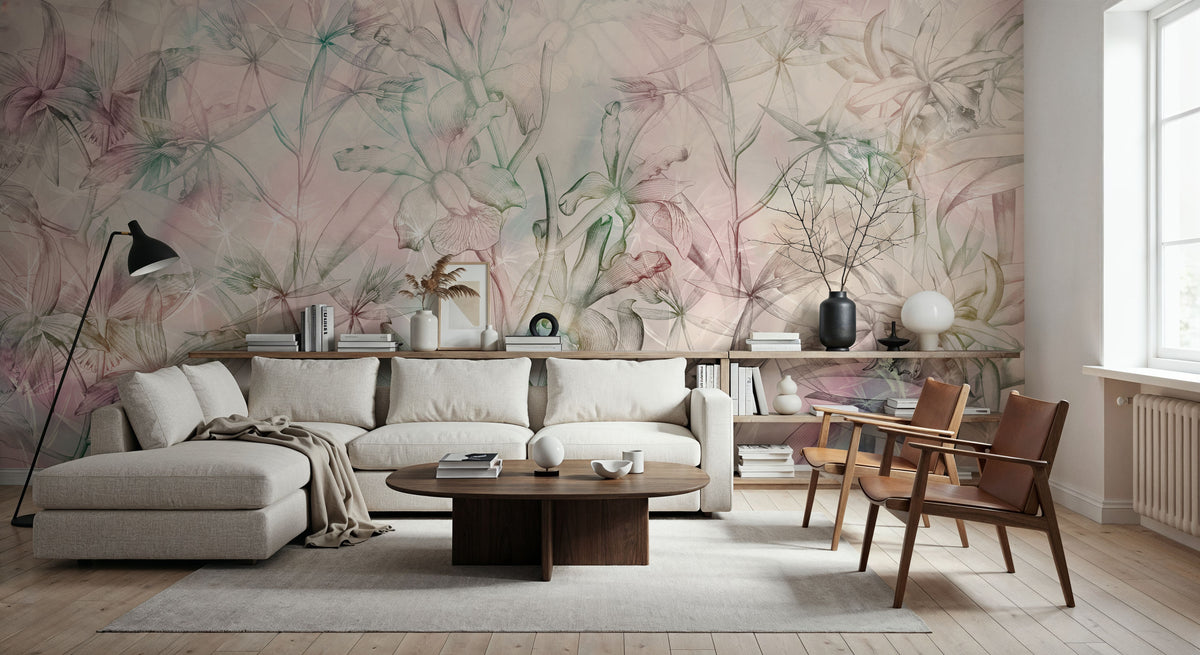 Orchid Mirage Mural Wallpaper - Edition 4 - room preview 05