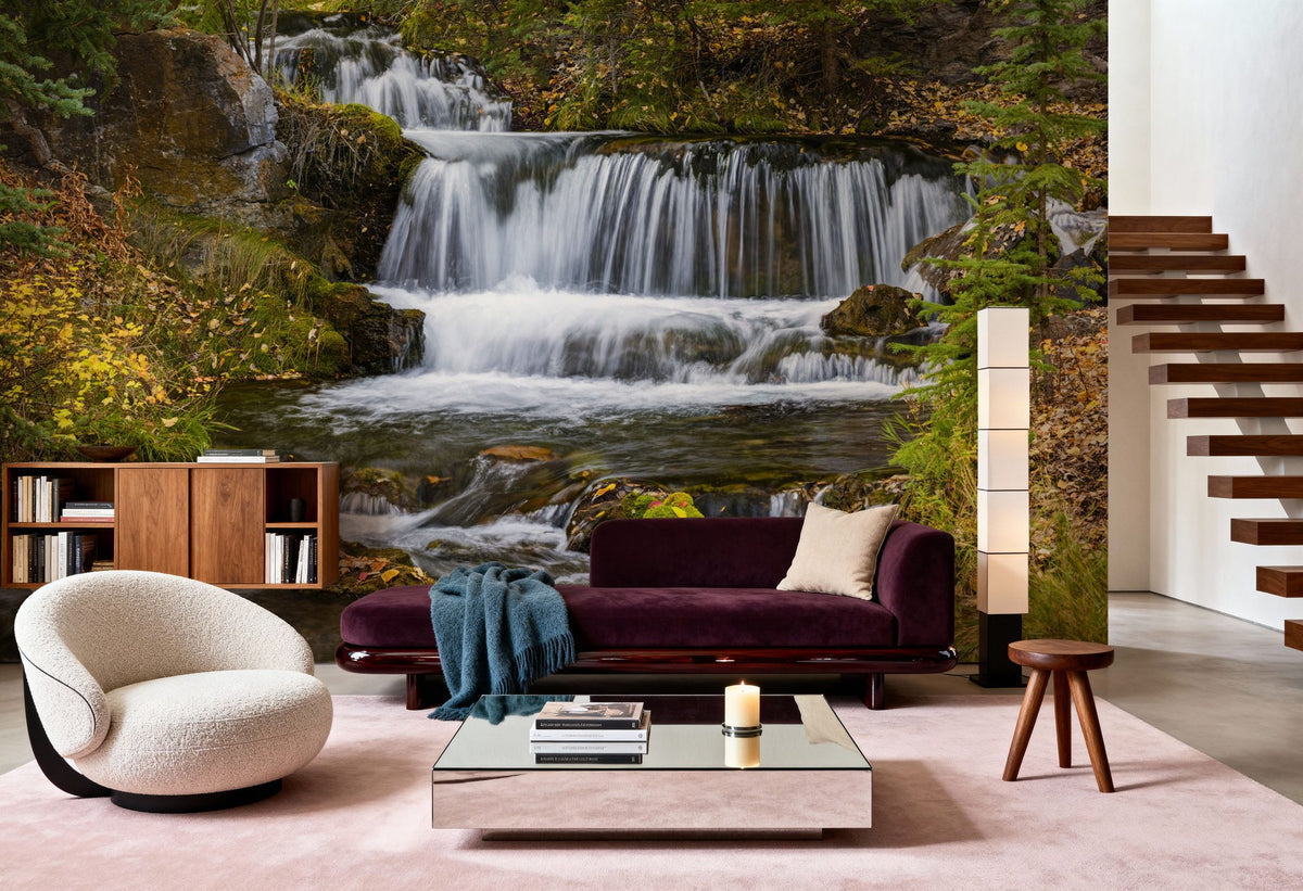 Autumn Waterfall Mural Wallpaper - room preview 05