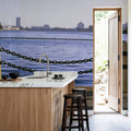 Urban Waterfront Serenity Mural Wallpaper - room preview 05