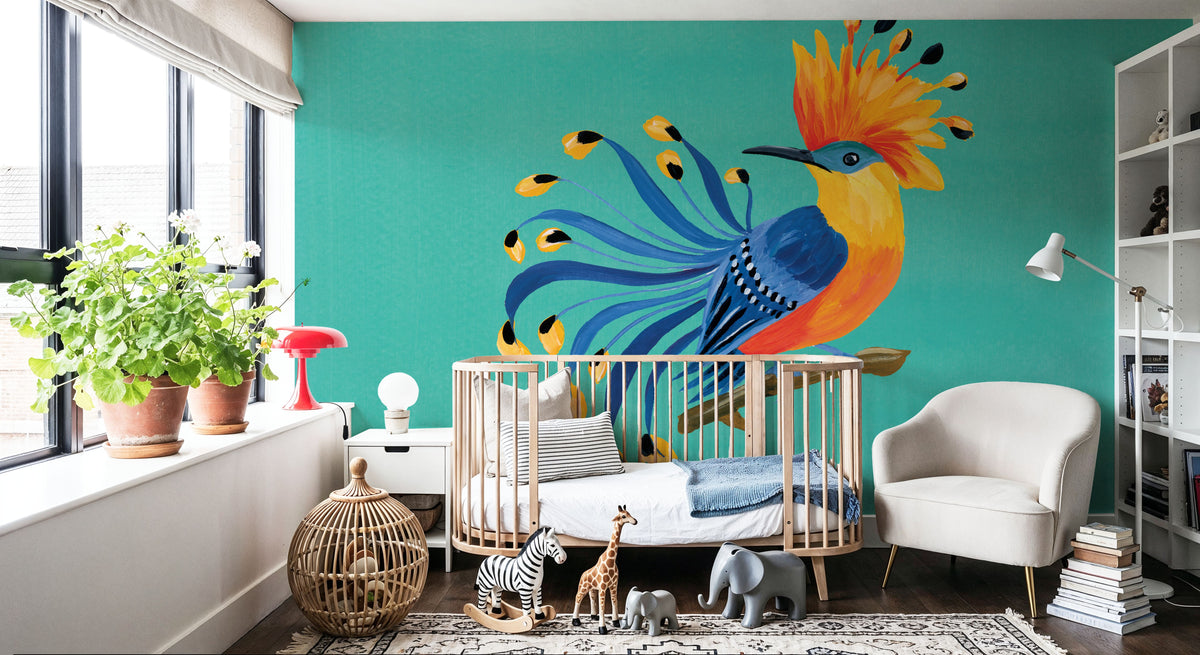 Birds of Paradise IV Mural Wallpaper - room preview 05