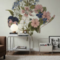 Pansy Party I Honeybloom Mural Wallpaper - room preview 05