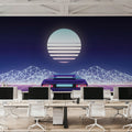 Retrowave Car Mural Wallpaper - room preview 05