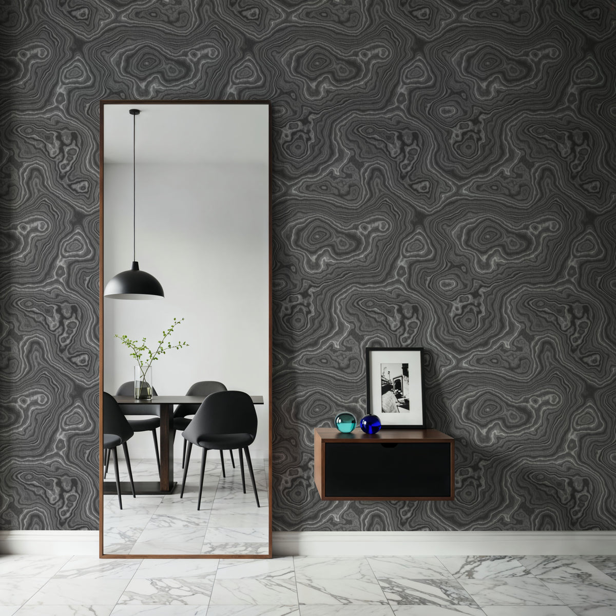 Root Wood, Gray Mural Wallpaper - room preview 05