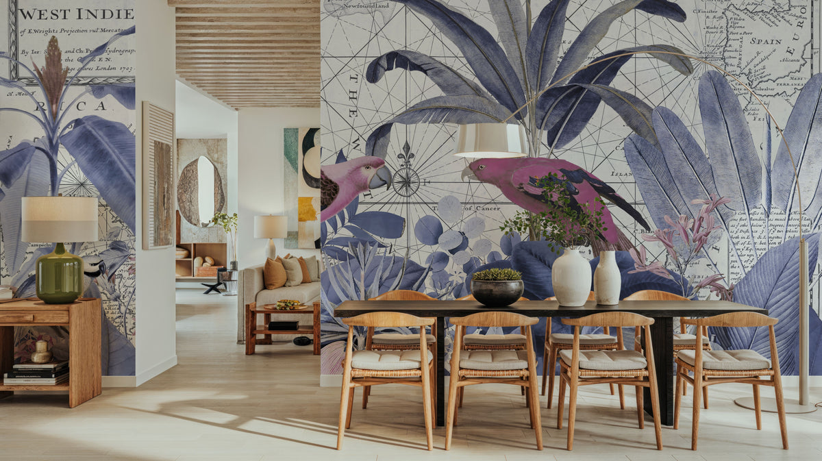 Exotic Wildlife VI-II Mural Wallpaper - room preview 05