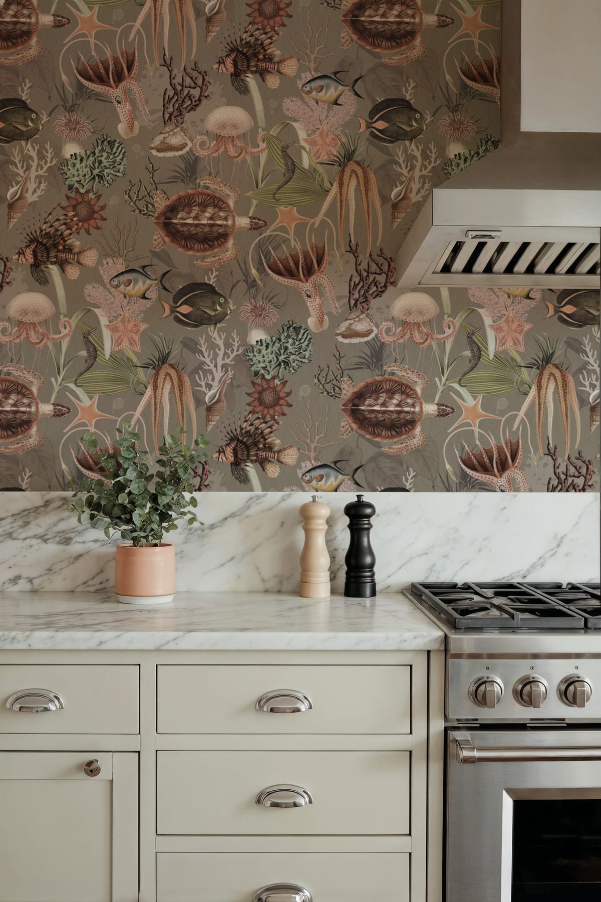 Deep Sea, Oyster Mural Wallpaper - room preview 05