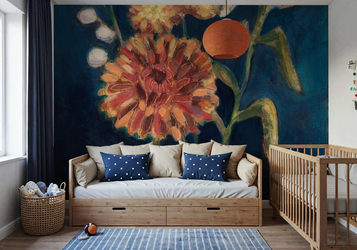 Autumn Blooms V Mural Wallpaper - room preview 05