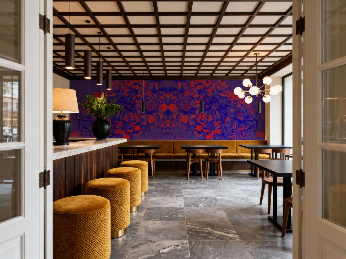 Scandi Flower II Mural Wallpaper - room preview 05