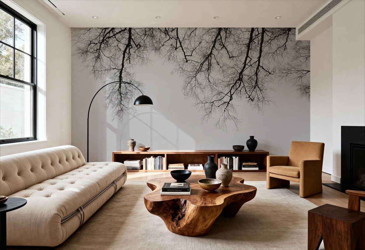 Structure of Trees Mural Wallpaper - room preview 05
