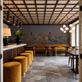 Golden Metropolis Dusk II Mural Wallpaper - room preview 05