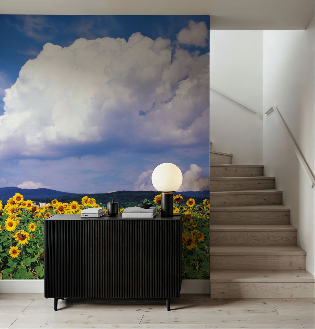 Sunflower Symphony Mural Wallpaper - room preview 05