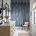 Medici Drapes, Stone Blue Mural Wallpaper - room preview 05