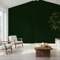 Mottled Linen Effect, Forest Green Mural Wallpaper - room preview 05