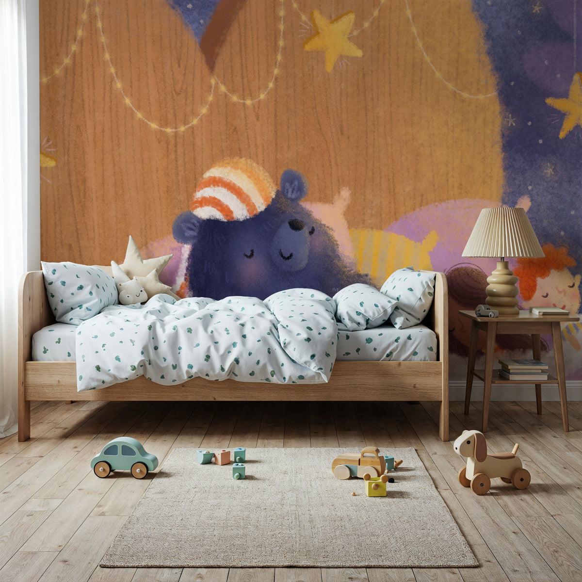 Cozy Bear Mural Wallpaper - room preview 05