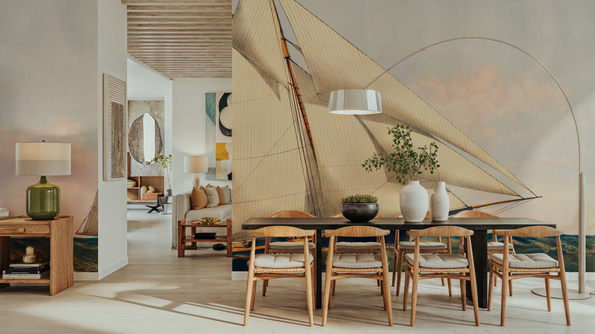 The Yacht Henrietta Mural Wallpaper - room preview 05