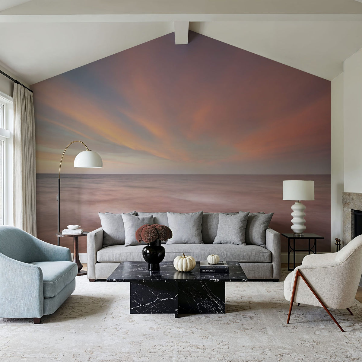 Pink Sky At Night Mural Wallpaper - room preview 05
