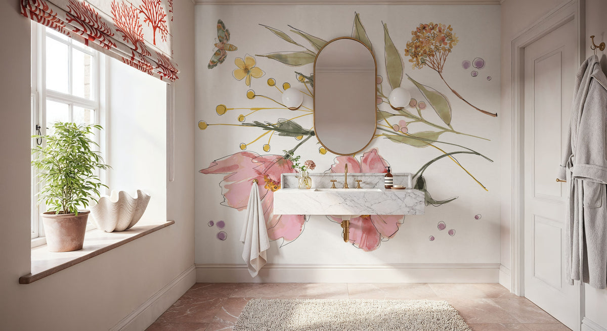 Full Bloom V Summer Mural Wallpaper - room preview 05
