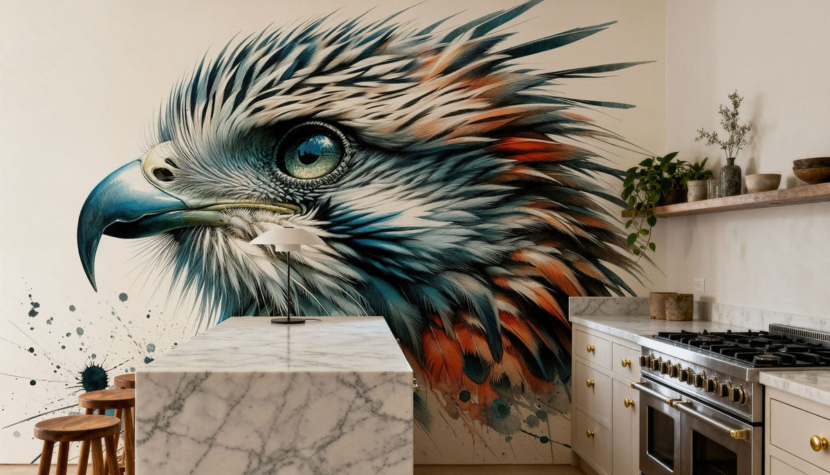 Horizon of Feathers Mural Wallpaper - room preview 05