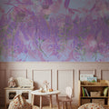 Dream Lupine, Washed Periwinkle Mural Wallpaper - room preview 05