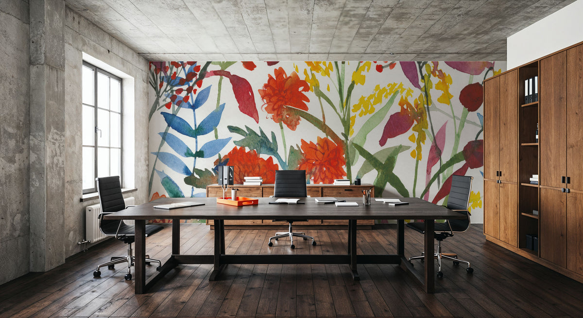 November Flowers Mural Wallpaper - room preview 05