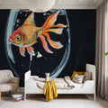 Goldfish in Wine Glass Mural Wallpaper - room preview 05