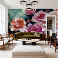 Moody Peonies Mural Wallpaper - room preview 05